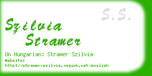 szilvia stramer business card